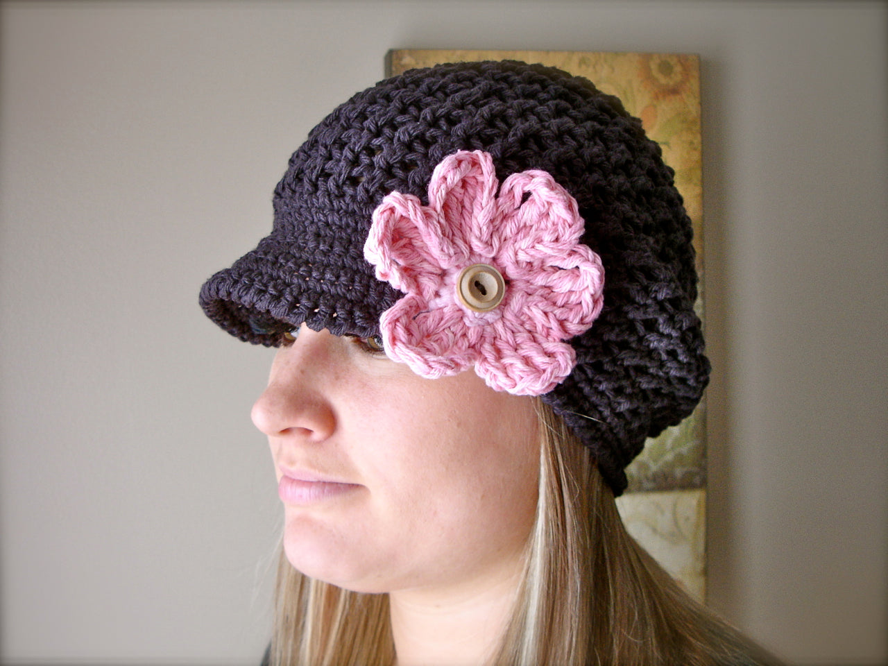 Crochet Pattern for Landyn Newsgirl (Newsboy) Beanie | Crochet Hat Pattern | Hat Crocheting Pattern | DIY Written Crochet Instructions