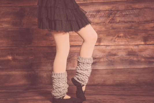 Diagonal Weave Leg Warmers | Handmade Cotton Leg Warmers | One Size Fits Most Children | Ready To Ship