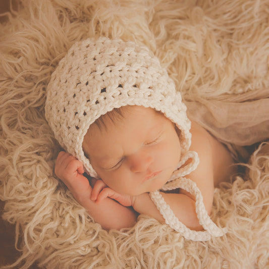 Crochet Pattern for Karma Baby Bonnet | Crochet Baby Bonnet Pattern | Baby Hat Crocheting Pattern | DIY Written Crochet Instructions
