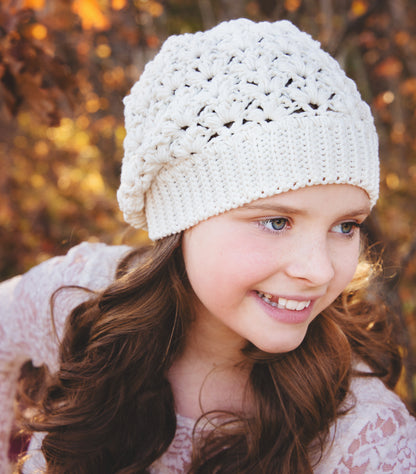 Crochet Pattern for Snow Flurry Slouch Hat | Crochet Hat Pattern | Hat Crocheting Pattern | DIY Written Crochet Instructions