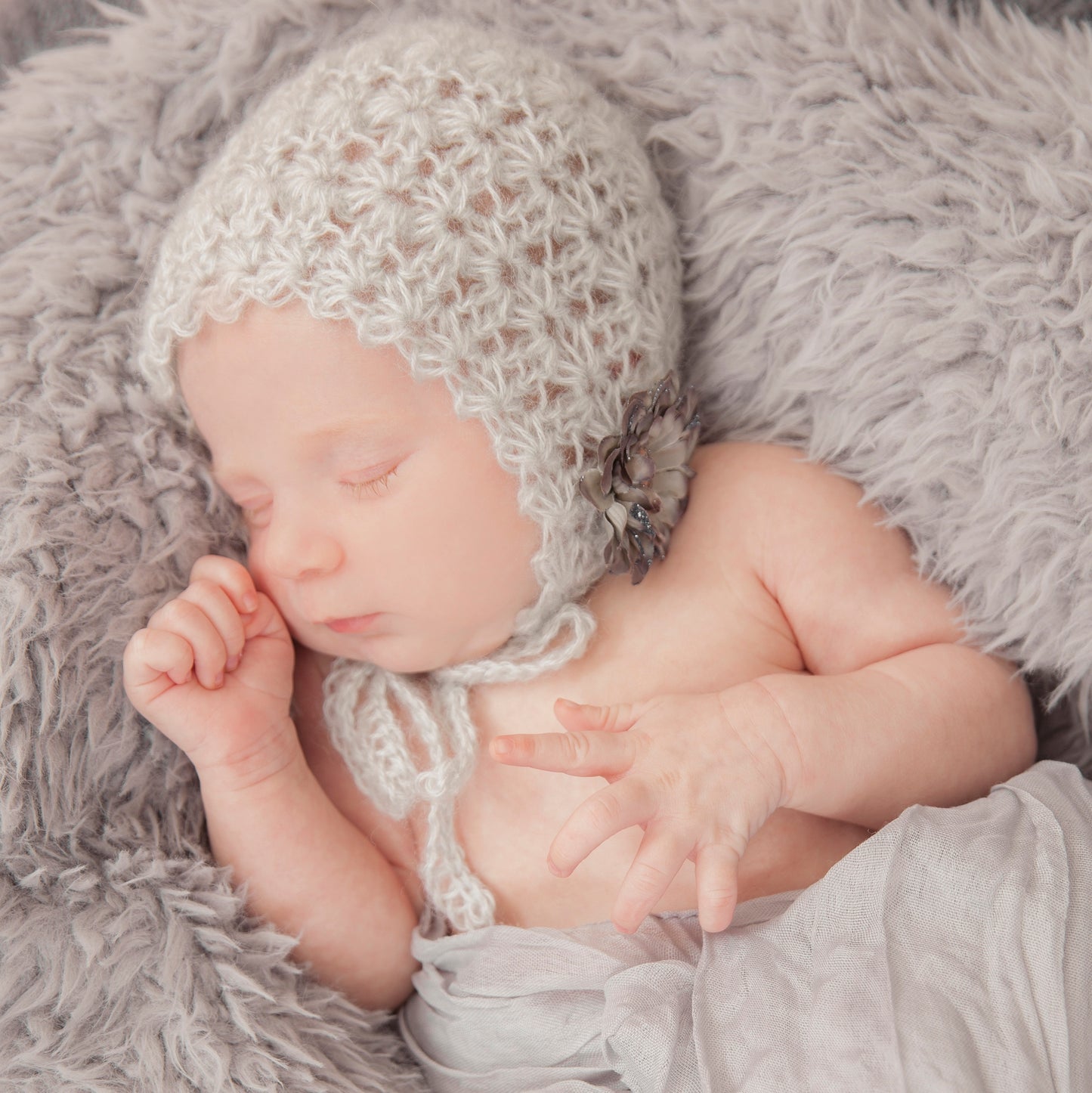 Crochet Pattern for Vintage Star Baby Bonnet | Crochet Baby Bonnet Pattern | Baby Hat Crocheting Pattern | DIY Written Crochet Instructions