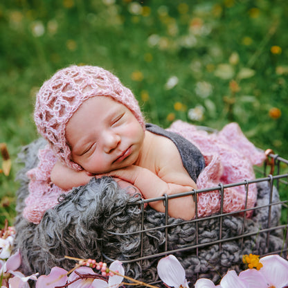 Crochet Pattern for Tempest Baby Bonnet | Crochet Baby Bonnet Pattern | Baby Hat Crocheting Pattern | DIY Written Crochet Instructions