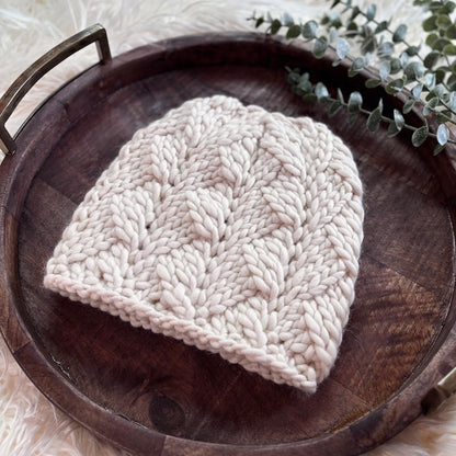 Convergence Beanie | LUXURY Handmade 100% Merino Wool Knit Beanie | Malabrigo Rasta | Detachable Faux Fur Pom Pom | ADULT size | Ready To Ship