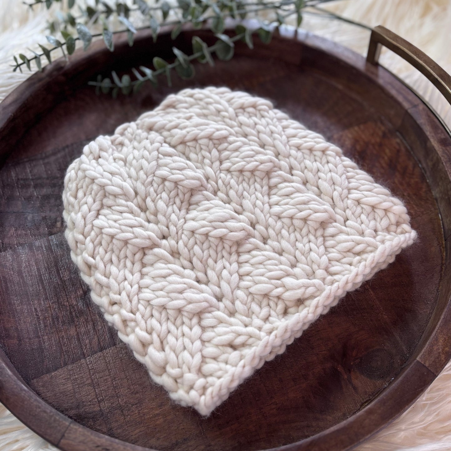 Convergence Beanie | LUXURY Handmade 100% Merino Wool Knit Beanie | Malabrigo Rasta | Detachable Faux Fur Pom Pom | ADULT size | Ready To Ship