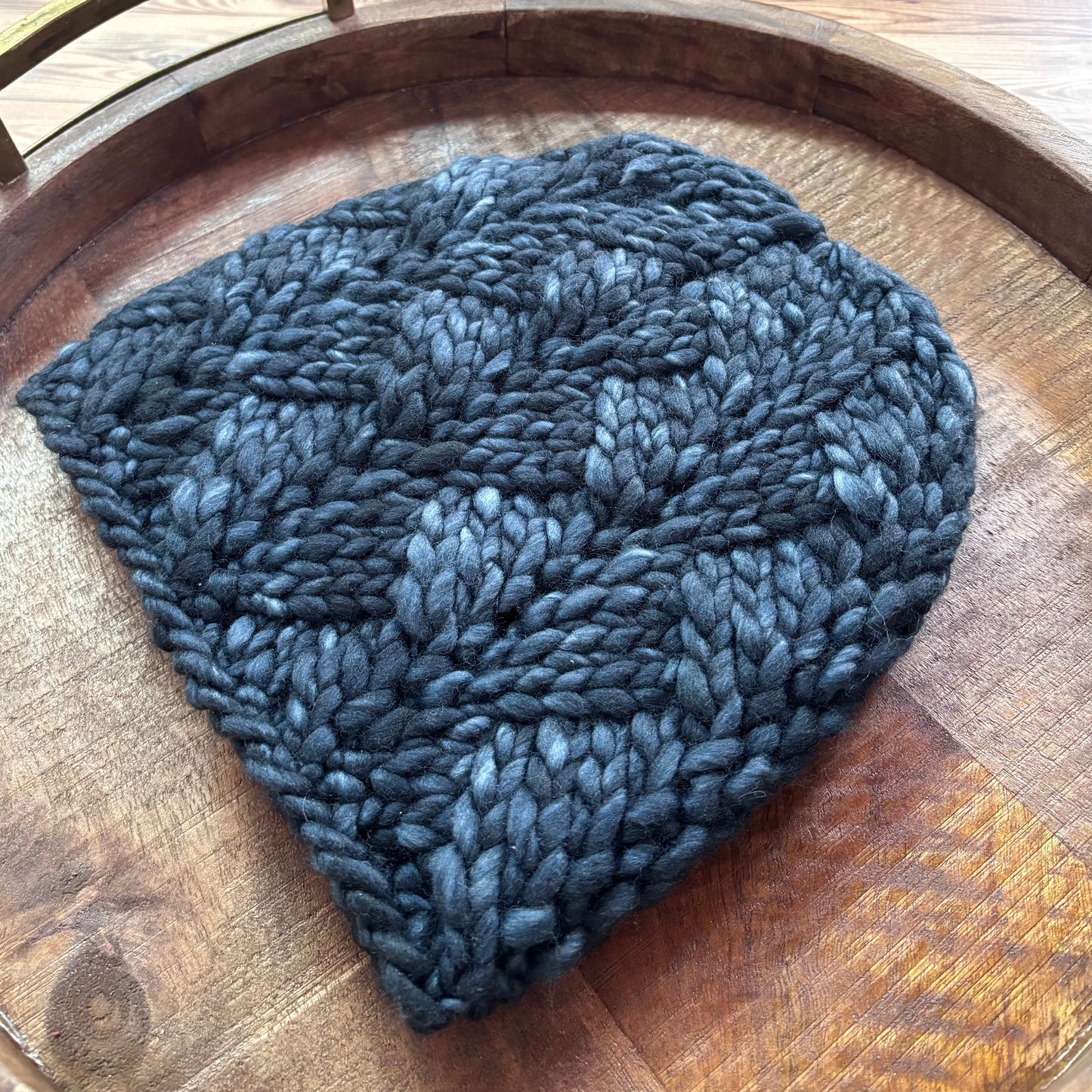 Convergence Beanie | LUXURY Handmade 100% Merino Wool Knit Beanie | Malabrigo Rasta | Detachable Faux Fur Pom Pom | ADULT size | Ready To Ship