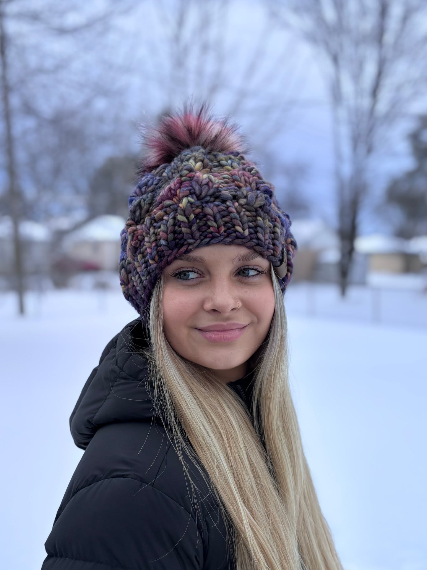 KNIT Pattern for Nordic Cable Link Beanie | Knit Hat Pattern | Hat Knitting Pattern | DIY Written Knit Instructions