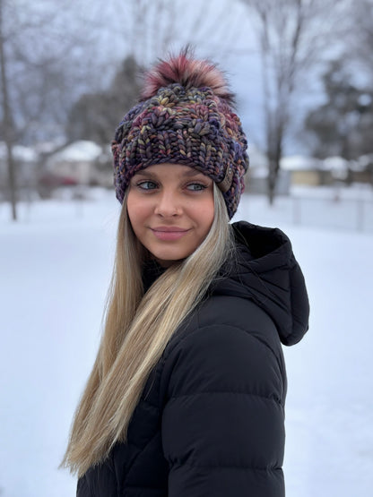 KNIT Pattern for Nordic Cable Link Beanie | Knit Hat Pattern | Hat Knitting Pattern | DIY Written Knit Instructions