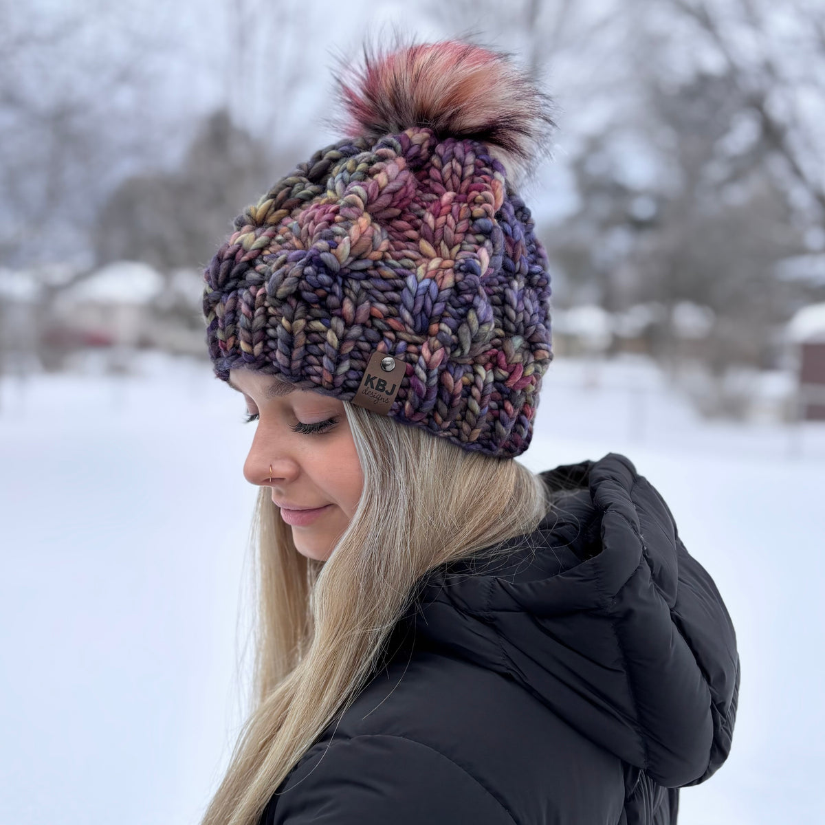 KNIT Pattern for Nordic Cable Link Beanie | Knit Hat Pattern | Hat Knitting Pattern | DIY Written Knit Instructions