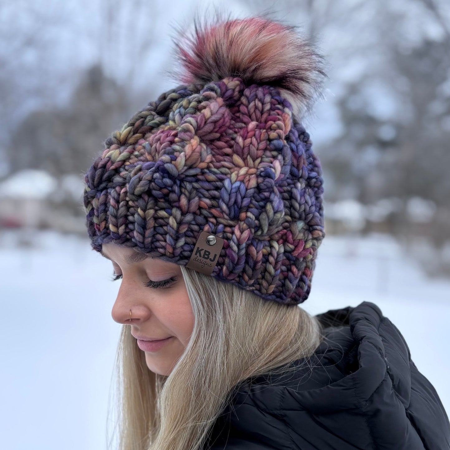 KNIT Pattern for Nordic Cable Link Beanie | Knit Hat Pattern | Hat Knitting Pattern | DIY Written Knit Instructions