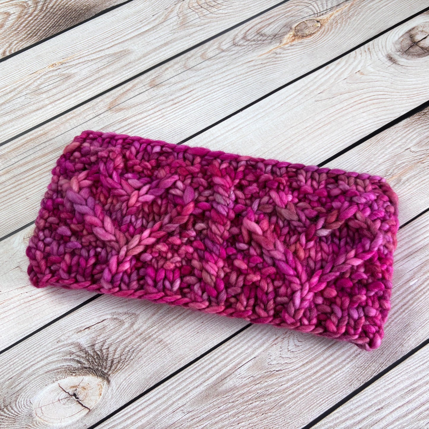 Heartwarming Headband | LUXURY Handmade 100% Merino Wool Knit Headband | Malabrigo Rasta | Adult Size | Ready To Ship