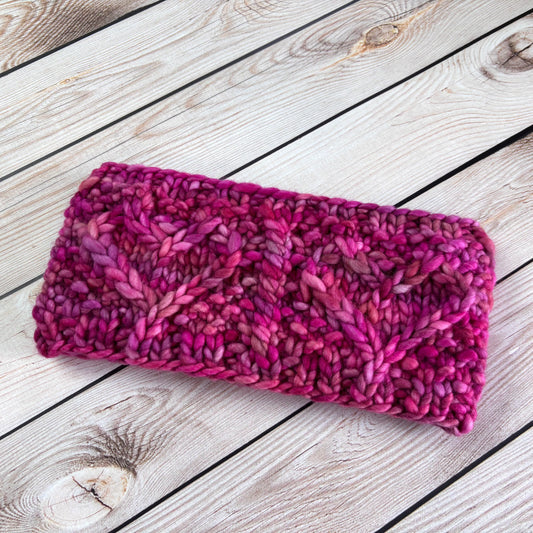 Heartwarming Headband | LUXURY Handmade 100% Merino Wool Knit Headband | Malabrigo Rasta | Adult Size | Ready To Ship