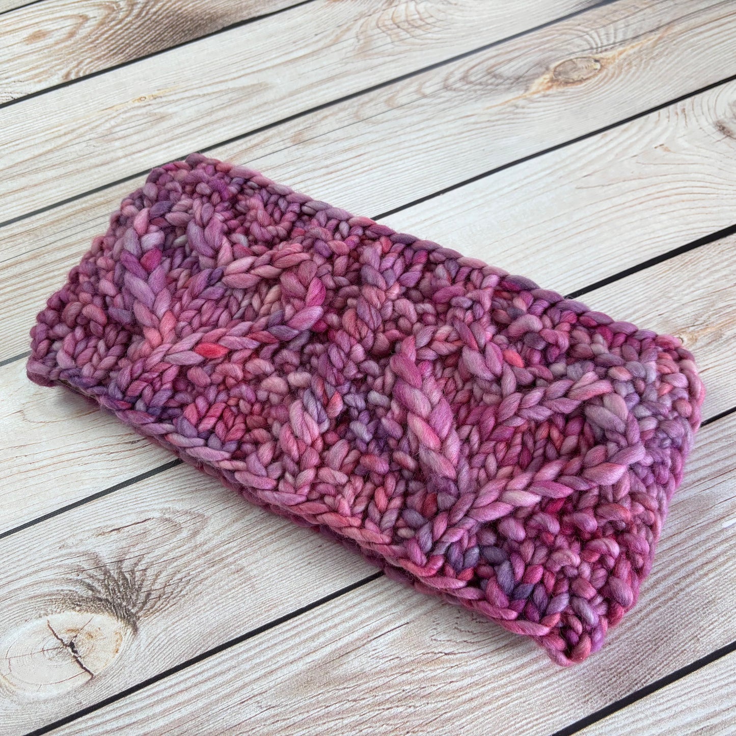 Heartwarming Headband | LUXURY Handmade 100% Merino Wool Knit Headband | Malabrigo Rasta | Adult Size | Ready To Ship