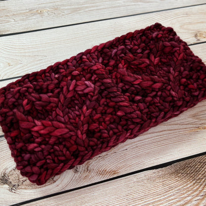 Heartwarming Headband | LUXURY Handmade 100% Merino Wool Knit Headband | Malabrigo Rasta | Adult Size | Ready To Ship