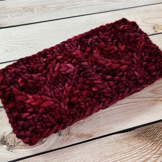 Heartwarming Headband | LUXURY Handmade 100% Merino Wool Knit Headband | Malabrigo Rasta | Adult Size | Ready To Ship