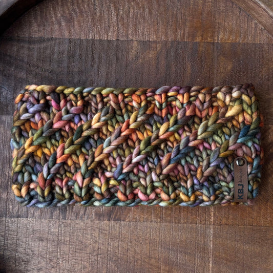 Convoluted Headband | LUXURY Handmade 100% Merino Wool Knit Headband | Malabrigo Rasta | Adult Size | Ready To Ship