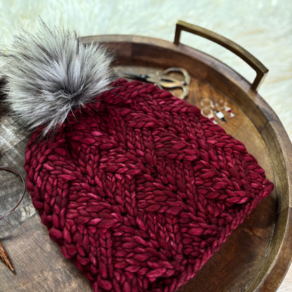 KNIT Pattern for Convergence Beanie | Knit Hat Pattern | Hat Knitting Pattern | DIY Written Knit Instructions
