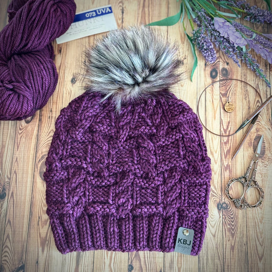 KNIT Pattern for Boxed Cables Beanie | Knit Hat Pattern | Hat Knitting Pattern | DIY Written Knit Instructions