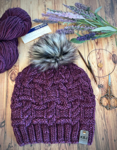 KNIT Pattern for Boxed Cables Beanie | Knit Hat Pattern | Hat Knitting Pattern | DIY Written Knit Instructions