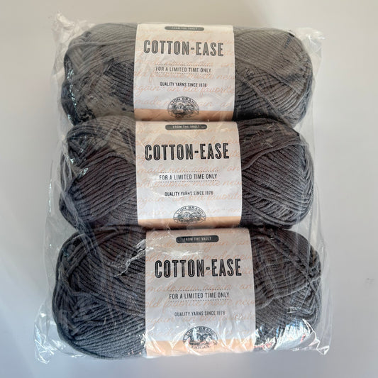 YARN (DISCONTINUED):  Lion Brand Cotton Ease #4 worsted weight yarn (multiple colors)