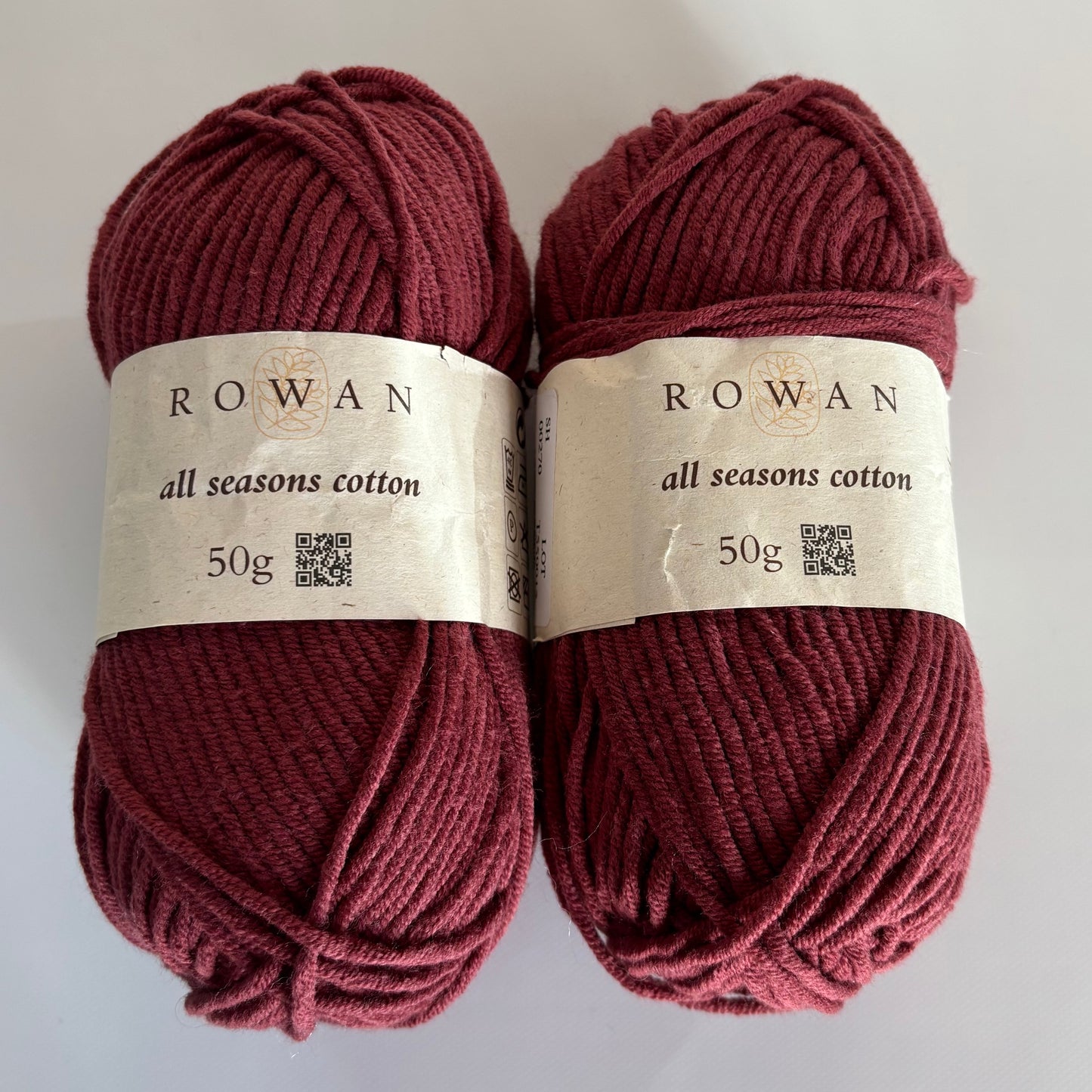 YARN (DISCONTINUED):  Rowan All Seasons Cotton Yarn in Multiple Colors