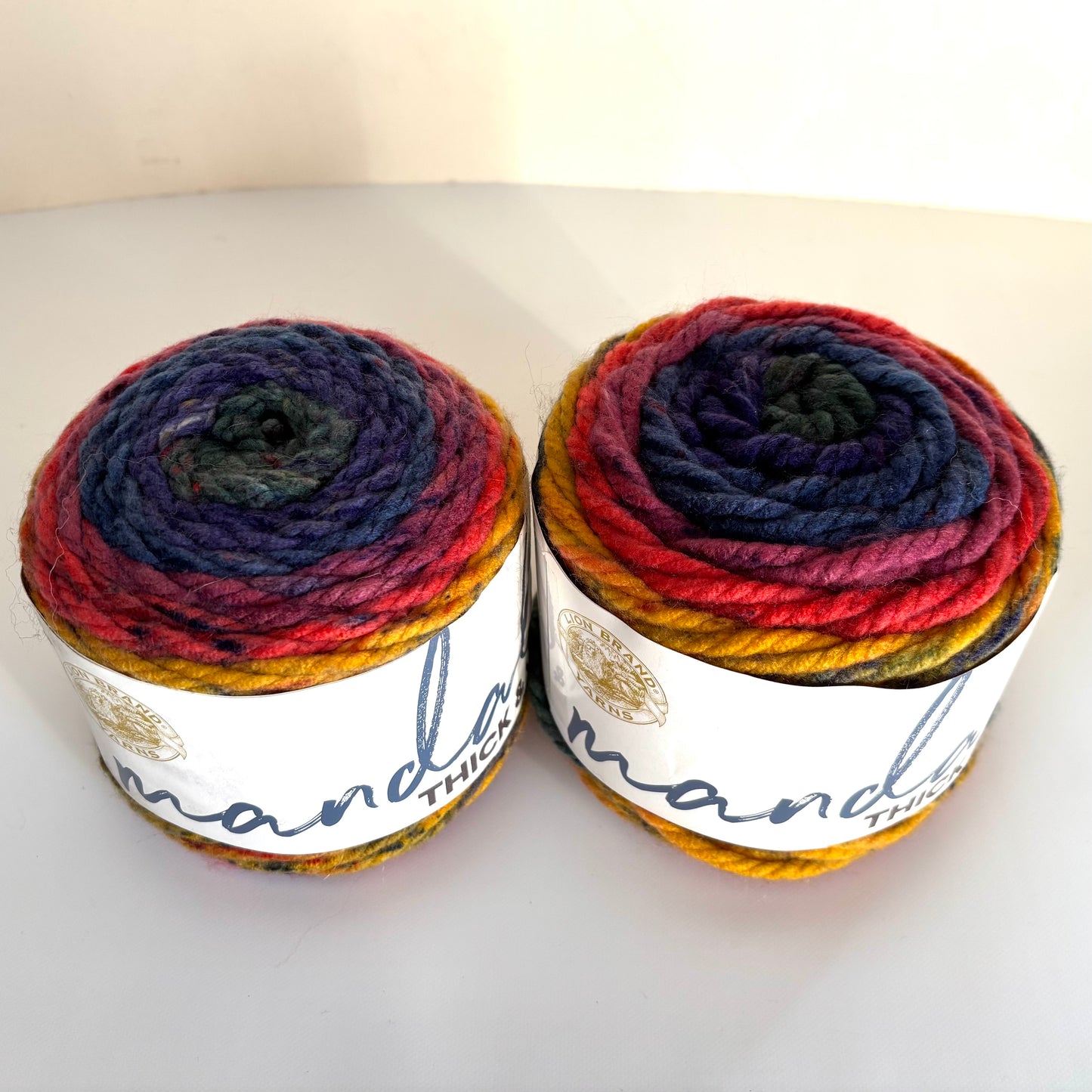 YARN:  Lion Brand Mandala Thick & Quick Super Bulky yarn in "Turbine" - Lot of 2 skeins