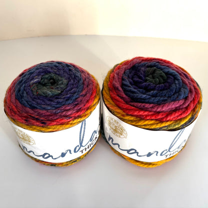 YARN:  Lion Brand Mandala Thick & Quick Super Bulky yarn in "Turbine" - Lot of 2 skeins