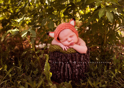 Crochet Pattern for Woodland Fox or Bear Baby Bonnet | Crochet Baby Bonnet Pattern | Baby Hat Crocheting Pattern | DIY Written Crochet Instructions