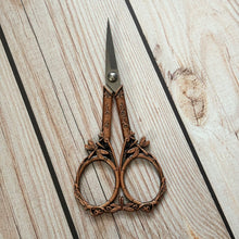 Load image into Gallery viewer, Vintage Style Dragonfly Embroidery Scissors with protective sleeve
