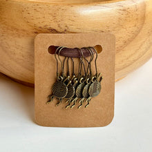 Load image into Gallery viewer, Stitch Markers:  Ball of Yarn with bronze finish (set of 6 markers)
