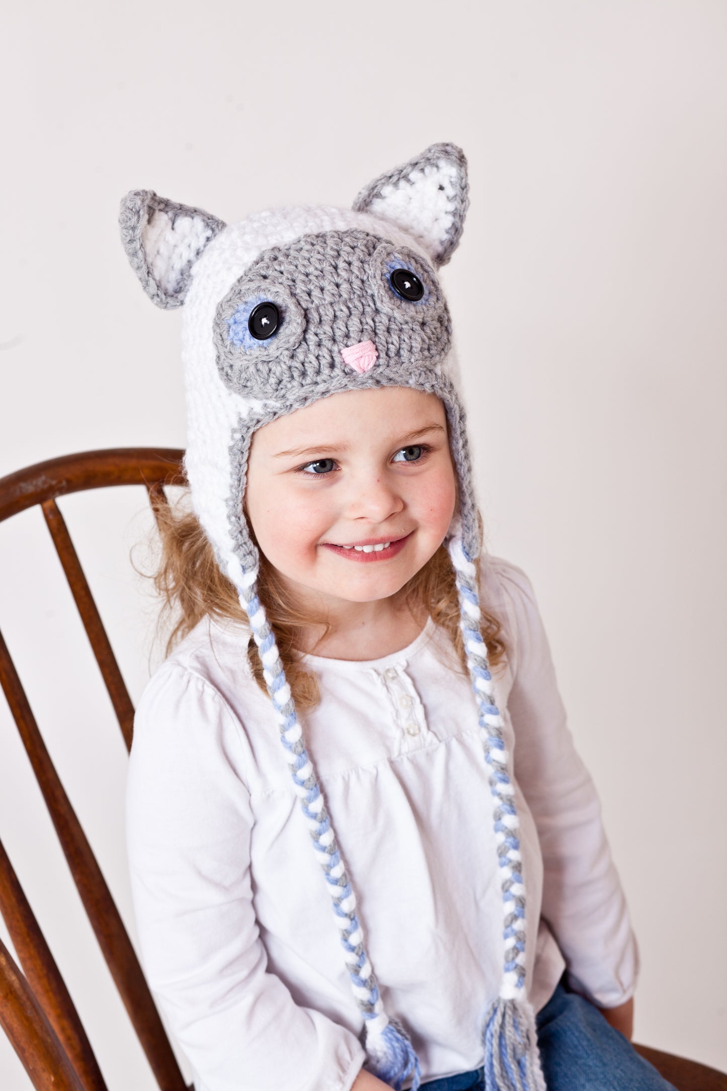 Crochet Pattern for Siamese Cat Hat | Crochet Hat Pattern | Hat Crocheting Pattern | DIY Written Crochet Instructions