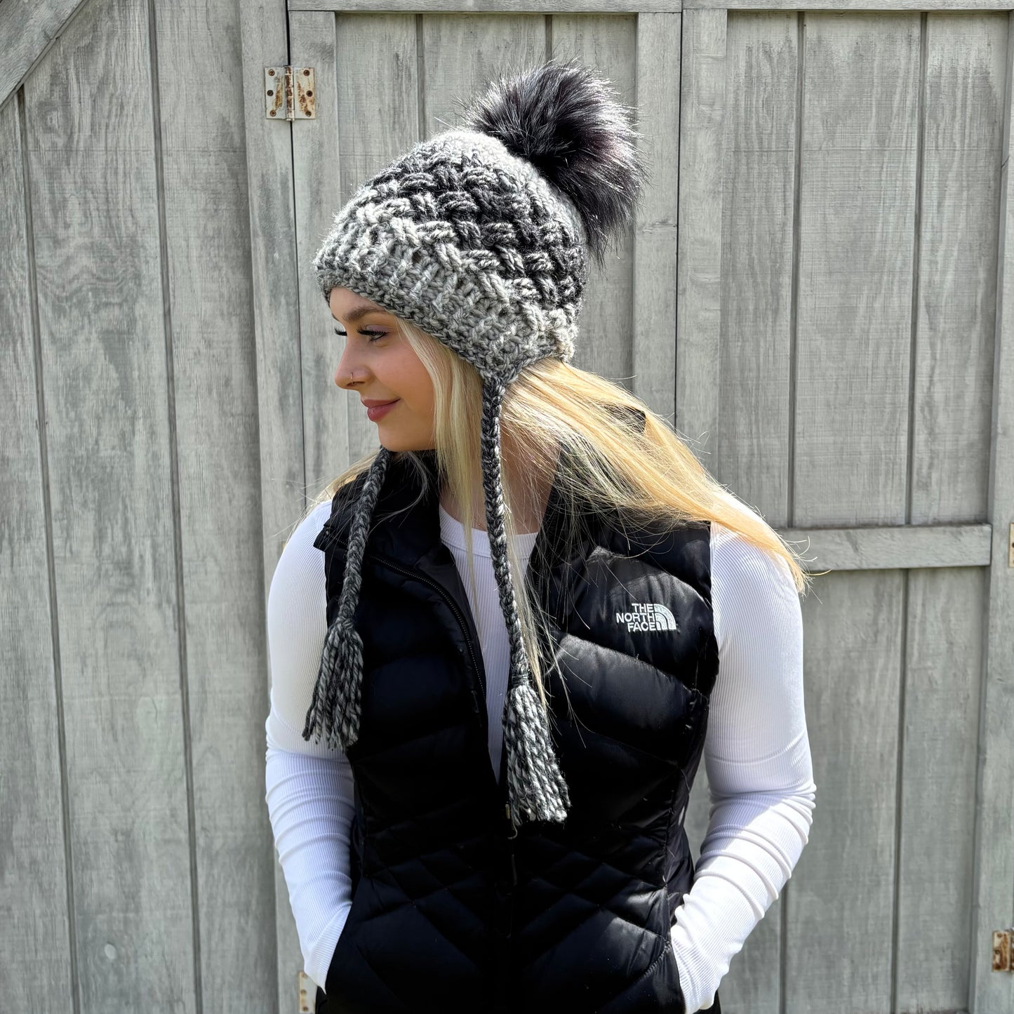 Crochet Pattern for Chunky Diagonal Weave Pom Pom Slouch | Crochet Hat Pattern | Hat Crocheting Pattern | DIY Written Crochet Instructions