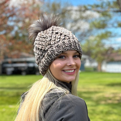 KNIT Pattern for Diamond Twist Beanie | Knit Hat Pattern | Hat Knitting Pattern | DIY Written Knit Instructions