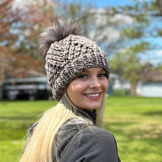 KNIT Pattern for Diamond Twist Beanie | Knit Hat Pattern | Hat Knitting Pattern | DIY Written Knit Instructions