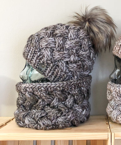 Yukon Cowl | LUXURY Handmade 100% Merino Wool Knit Cowl | Malabrigo Rasta  | One Size Fits Most | Ready To Ship