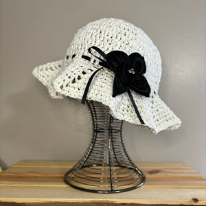 Premium Handmade Sun Hat | Adult Size | Detachable Faux Flower  |  Ready To Ship