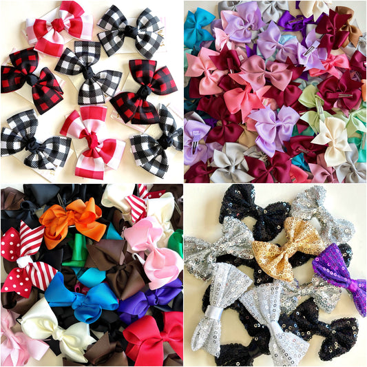 BOWS:  Assorted Colors And Sizes (available individually and in lots)
