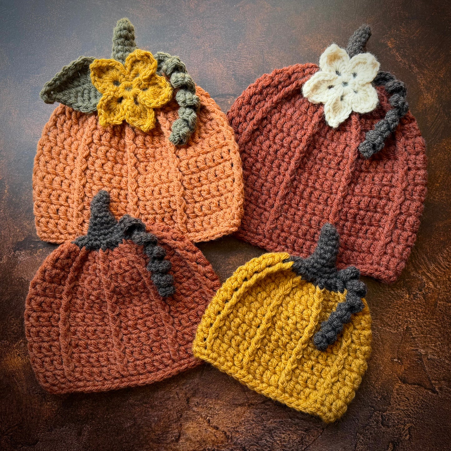Crochet Pattern for Chunky Rustic Pumpkin Beanie | Crochet Hat Pattern | Hat Crocheting Pattern | DIY Written Crochet Instructions