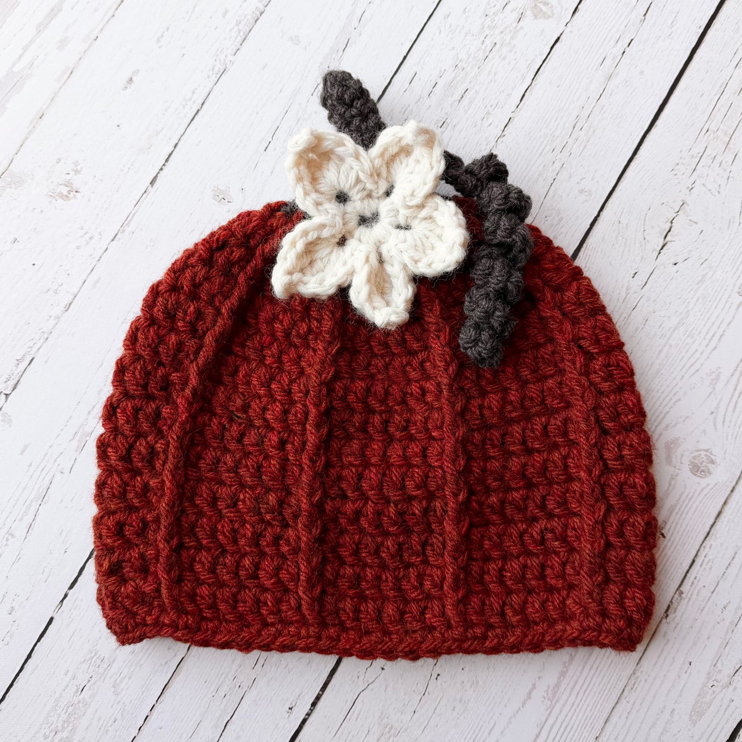 Crochet Pattern for Chunky Rustic Pumpkin Beanie | Crochet Hat Pattern | Hat Crocheting Pattern | DIY Written Crochet Instructions