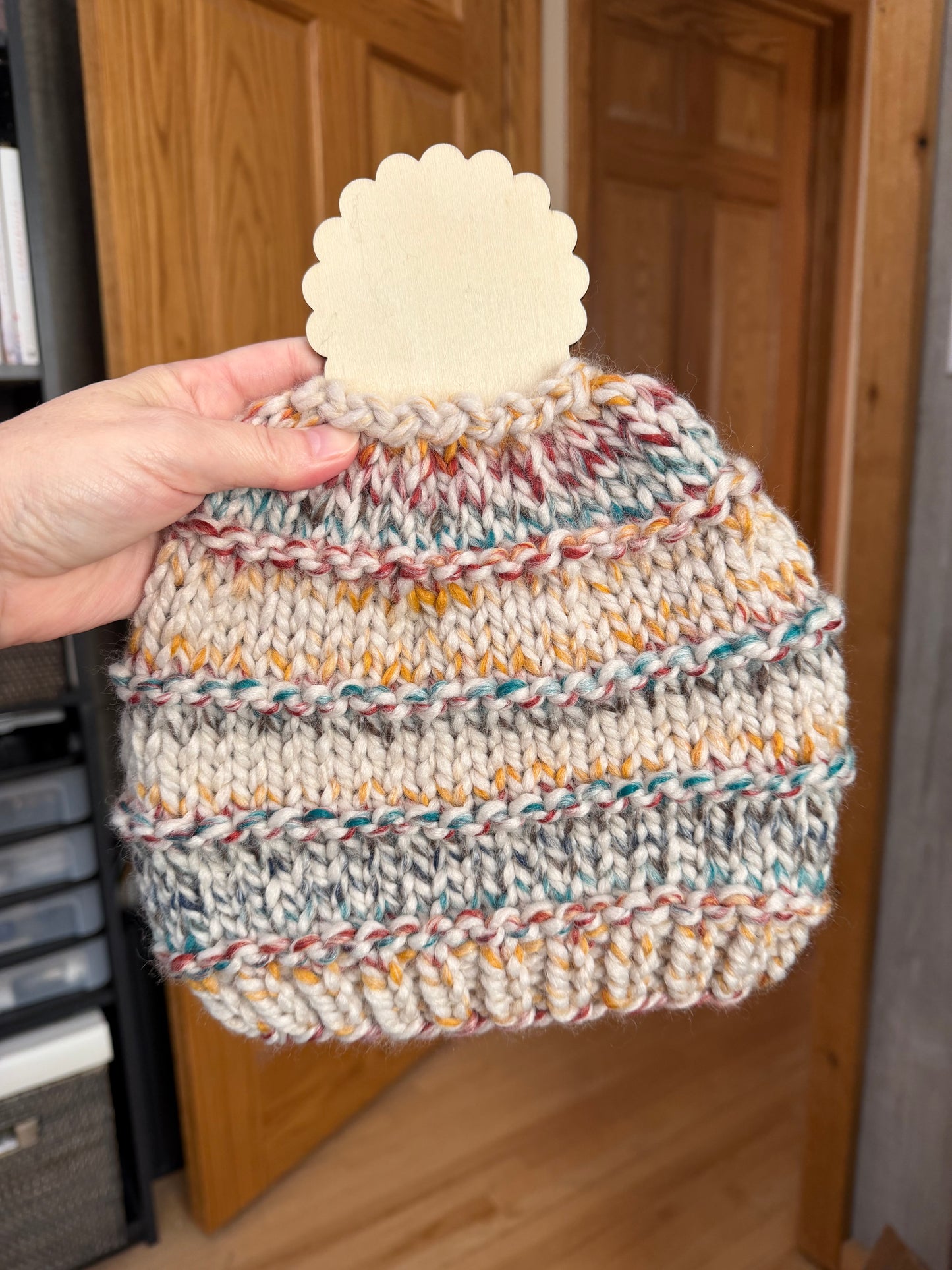 KNIT Pattern for Stratiform Messy Bun Beanie | Knit Hat Pattern | Hat Knitting Pattern | DIY Written Knit Instructions