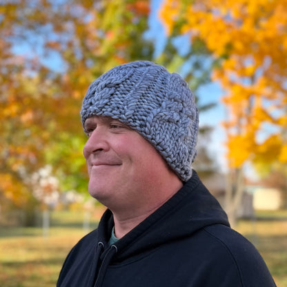 KNIT Pattern for Split Rock Cable Beanie | Knit Hat Pattern | Hat Knitting Pattern | DIY Written Knit Instructions