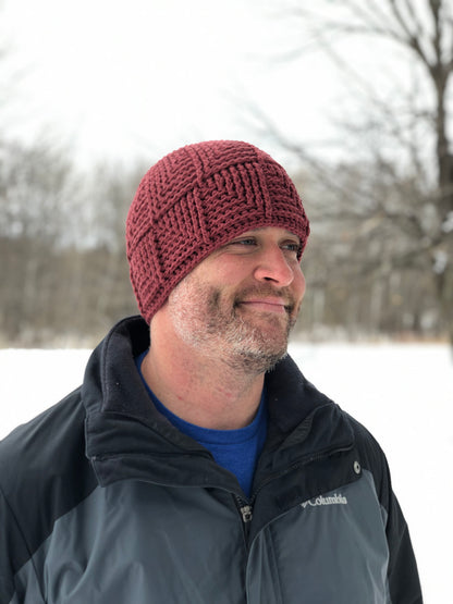 Crochet Pattern for Tri-Square Beanie | Crochet Hat Pattern | Hat Crocheting Pattern | DIY Written Crochet Instructions