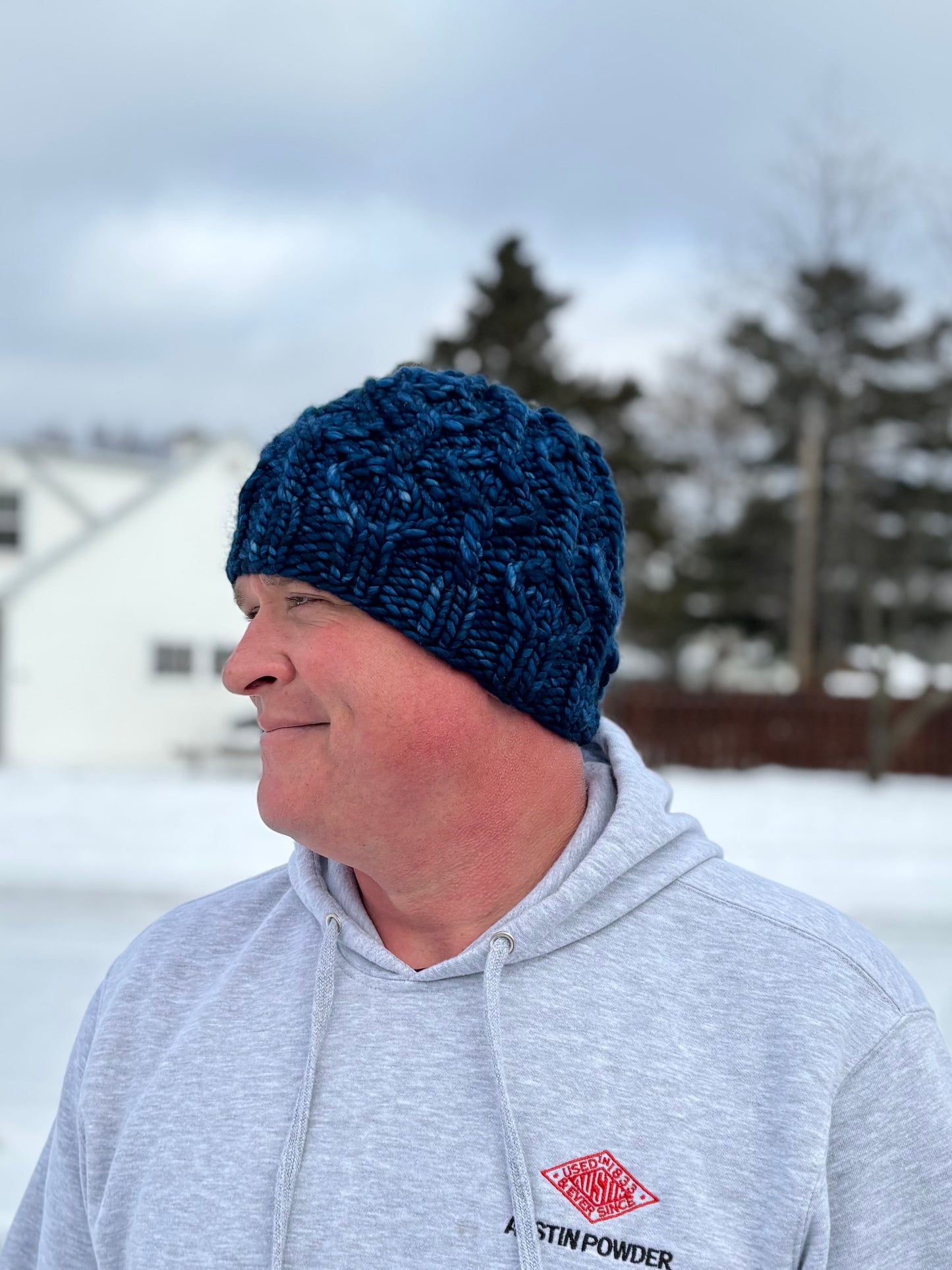 Wine Twister Beanie | LUXURY Handmade 100% Merino Wool Knit Beanie | Malabrigo Rasta | ADULT size | Ready To Ship