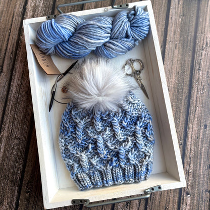 Wine Twister Beanie | LUXURY Handmade 100% Merino Wool Knit Beanie | Franca Manos del Uruguay | Detachable Faux Fur Pom Pom | ADULT size | Ready To Ship