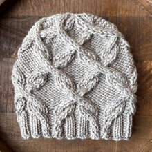 Load image into Gallery viewer, KNIT Pattern for Double Cross Beanie or Slouch | Knit Hat Pattern | Hat Knitting Pattern | DIY Written Knit Instructions
