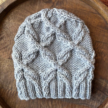Load image into Gallery viewer, KNIT Pattern for Double Cross Beanie or Slouch | Knit Hat Pattern | Hat Knitting Pattern | DIY Written Knit Instructions
