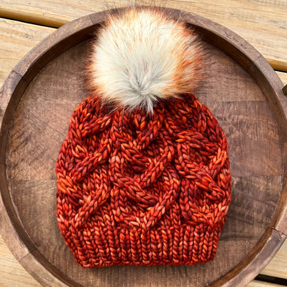 KNIT Pattern for Wandering Cables Beanie | Knit Hat Pattern | Hat Knitting Pattern | DIY Written Knit Instructions