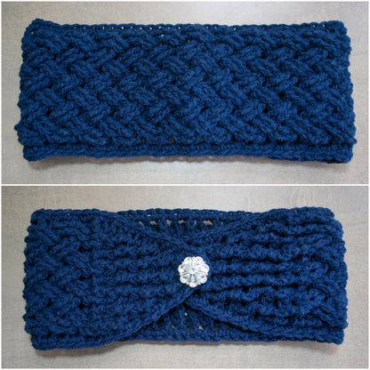 Crochet Pattern for Diagonal Weave Ear Warmer Headband | Crochet Headband Pattern | Ear Warmer Crocheting Pattern | DIY Written Crochet Instructions