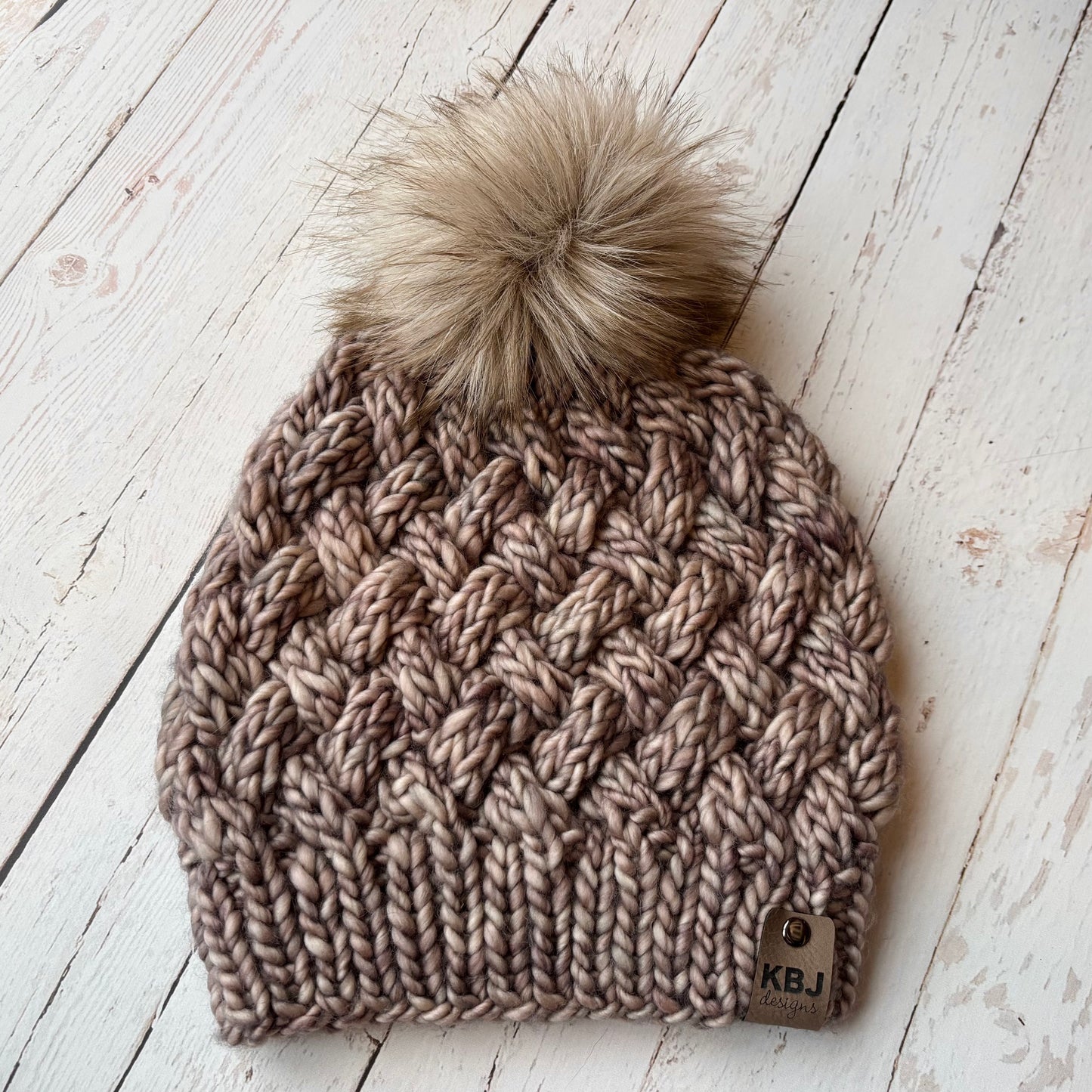 Yukon Slouch - MULTIPLE SIZES | LUXURY Handmade 100% Merino Wool Knit Beanie | Malabrigo Noventa | Detachable Faux Fur Pom Pom | BABY/TODDLER, SMALL ADULT, OR ADULT Size | Ready To Ship