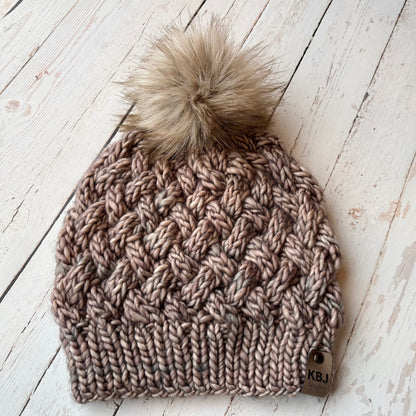 Yukon Slouch - MULTIPLE SIZES | LUXURY Handmade 100% Merino Wool Knit Beanie | Malabrigo Noventa | Detachable Faux Fur Pom Pom | BABY/TODDLER, SMALL ADULT, OR ADULT Size | Ready To Ship