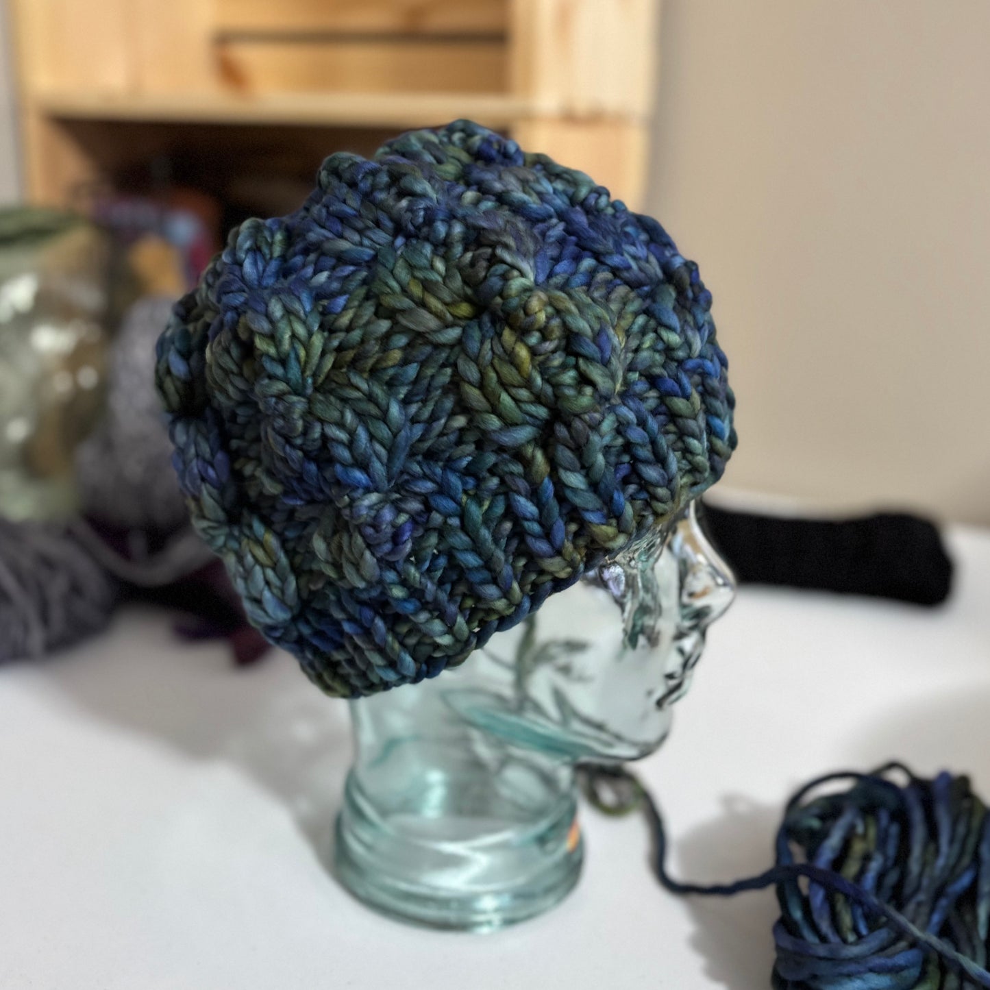 KNIT Pattern for Nordic Cable Link Beanie | Knit Hat Pattern | Hat Knitting Pattern | DIY Written Knit Instructions